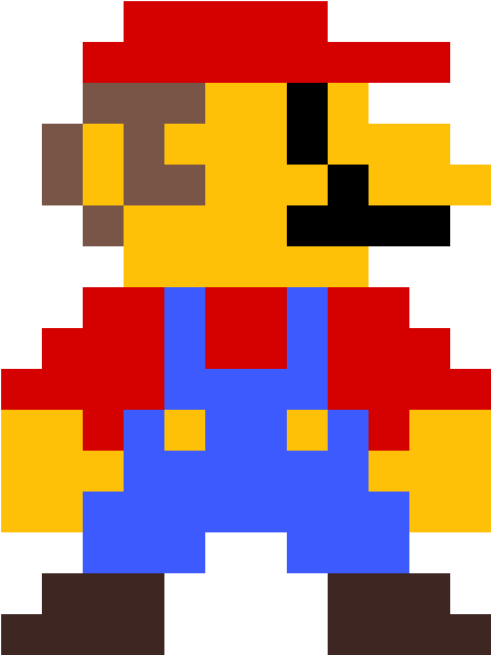 Midget Mario - Mario Bros 8 Bits (1184x1184), Png Download