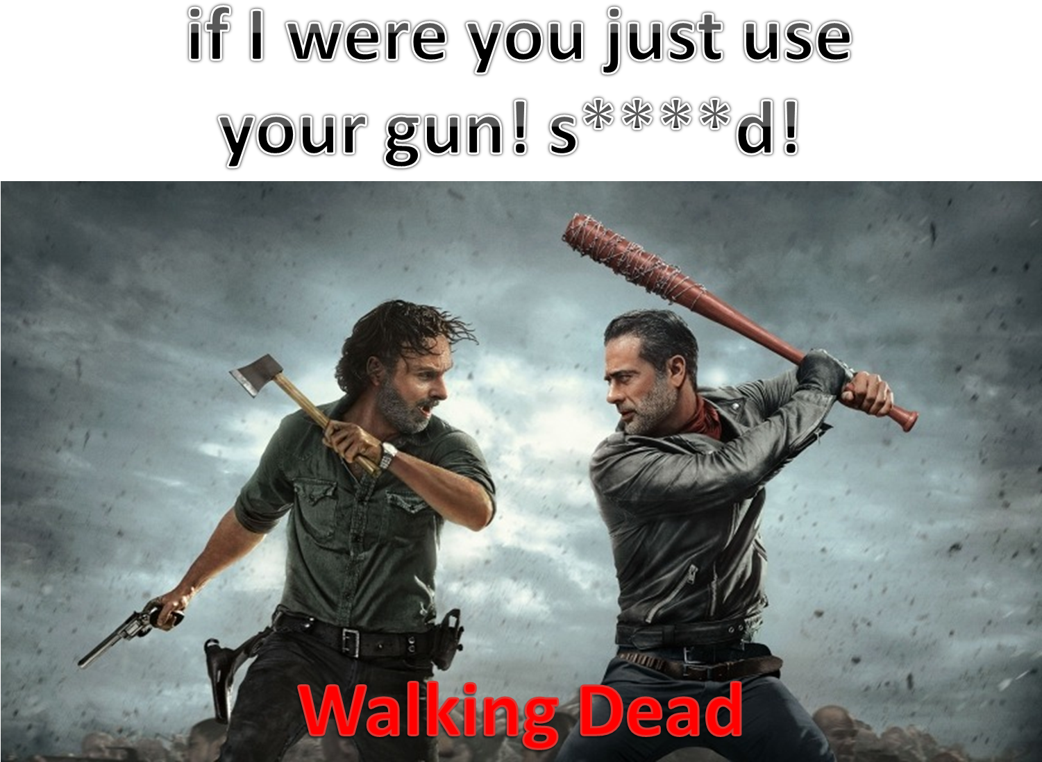I Upvote Your Post Upvote My Post Too - Walking Dead (1500x1225), Png Download