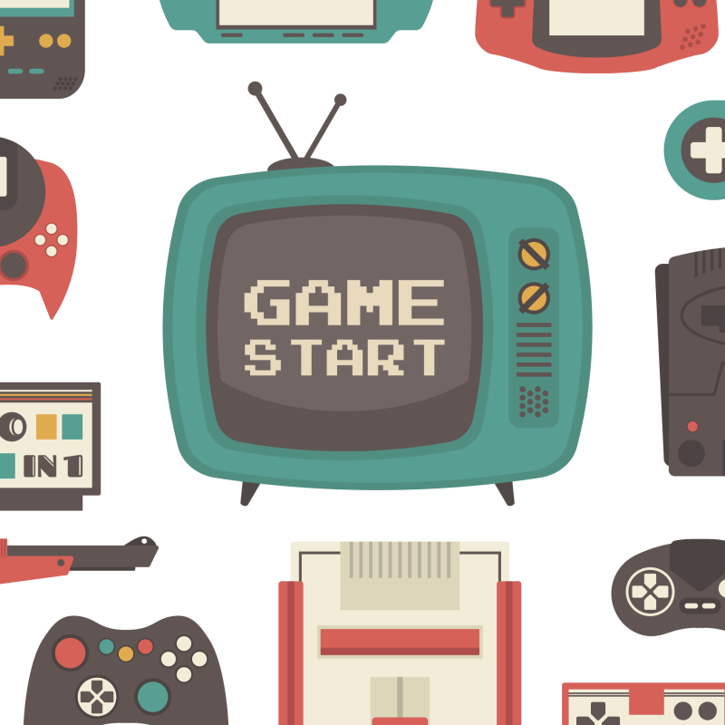 How To Play Nes, Snes, N64, And Other Retro Games On - Retro Game Console Vector (800x800), Png Download