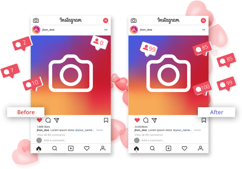 Buy Real Instagram Likes Cheap Price - Instagram (1024x723), Png Download