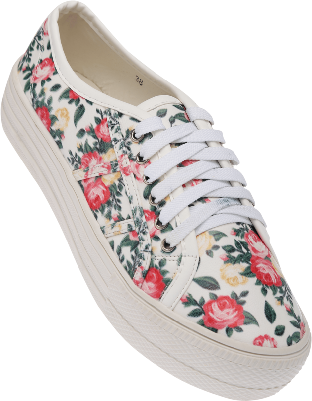 Buy Femina Flaunt Womens Floral Print Lace Up Casual - Slip-on Shoe (640x960), Png Download