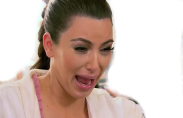 #kim Kardashian - Kim Kardashian Crying Meme (700x451), Png Download