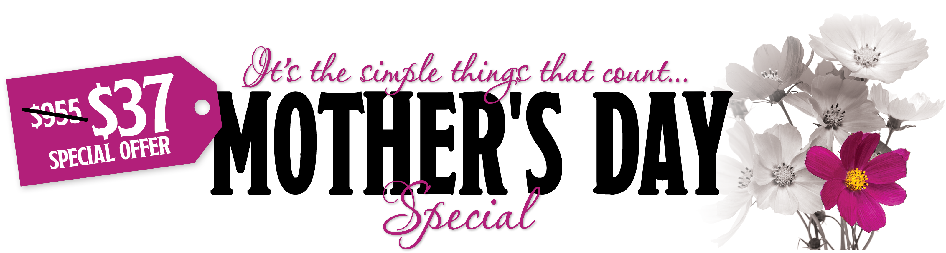 Mothers Day 2018 Special Price Tag (3210x861), Png Download