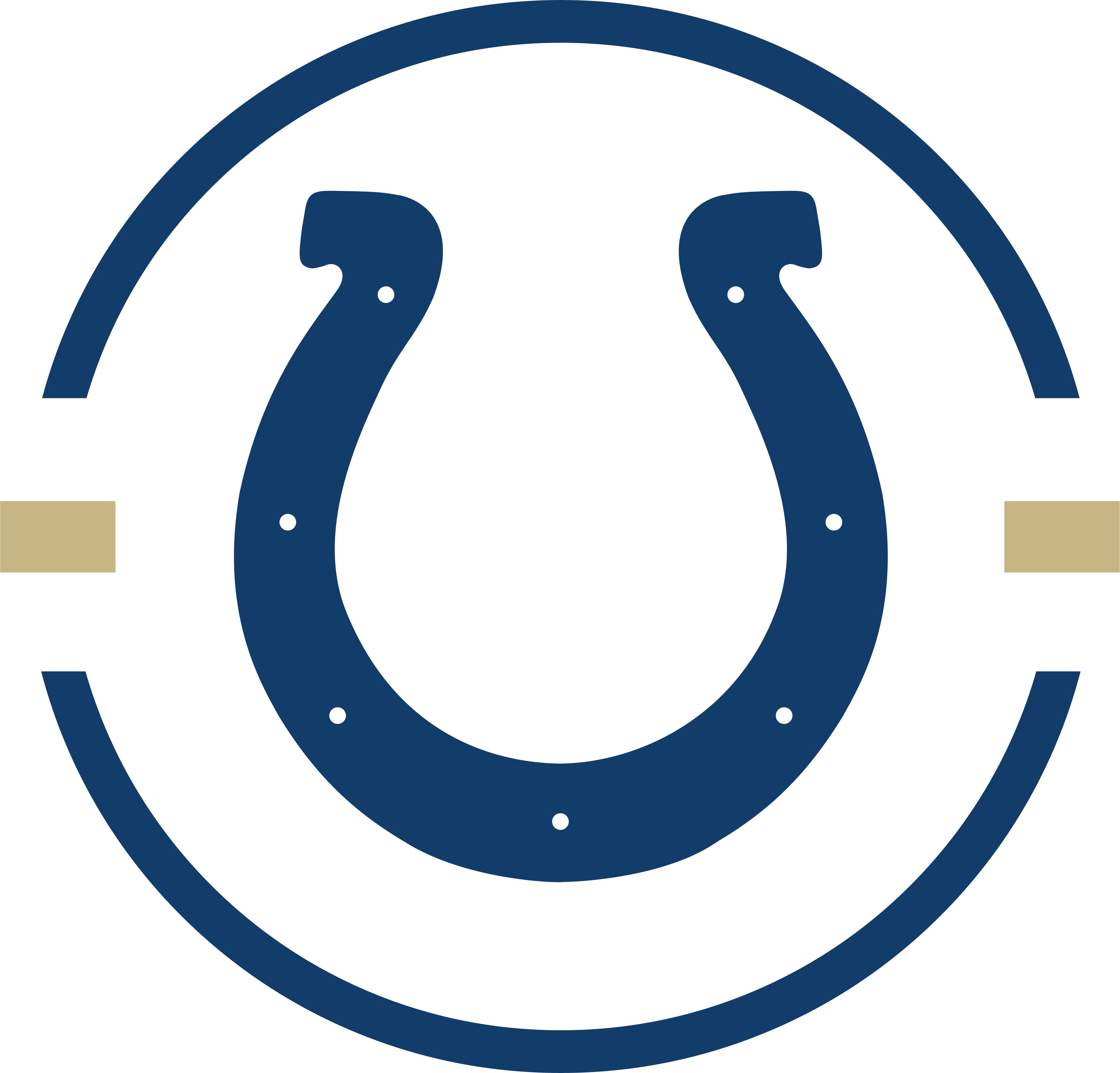 Kayla Romano Liked This - Colts Horseshoe (3716x3562), Png Download