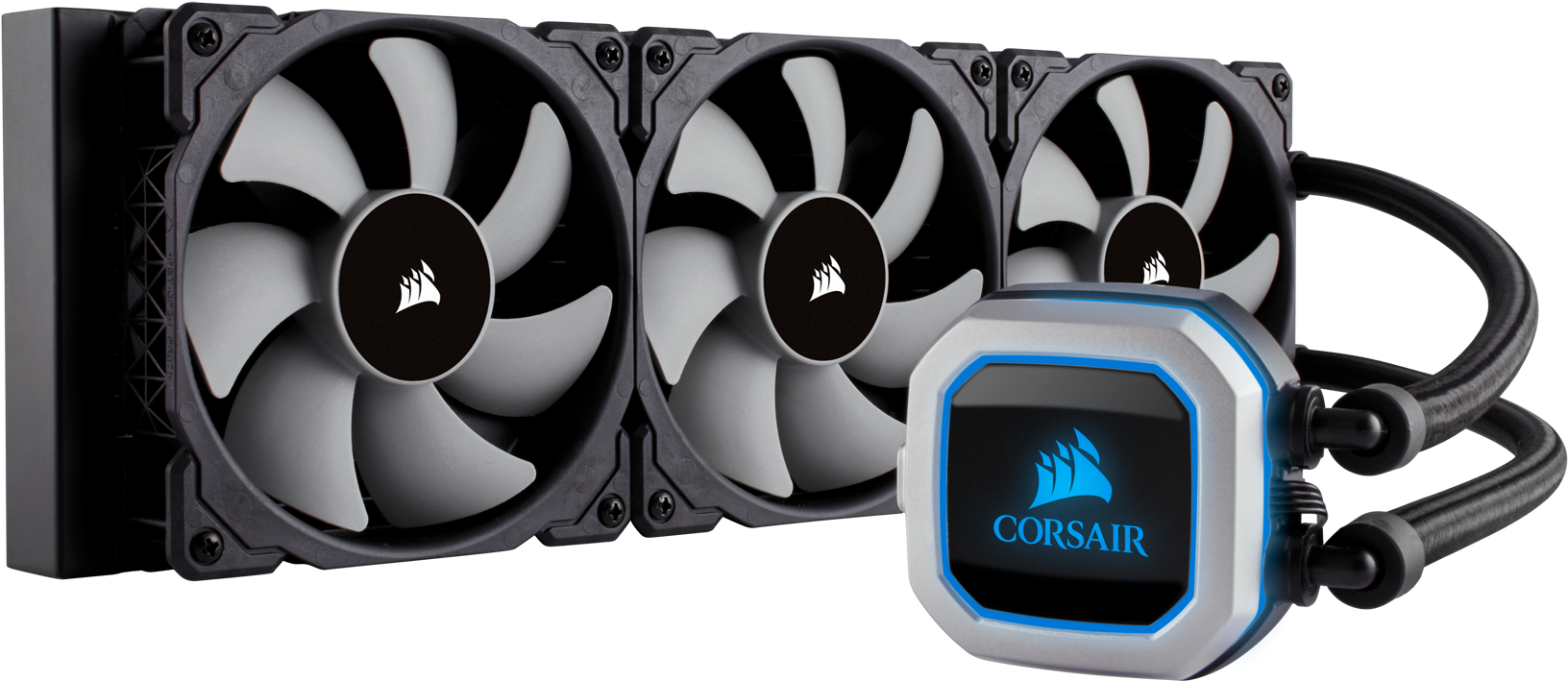 Corsair Hydro Series, H150i Pro Rgb, 360mm - Corsair H150i Pro (1800x818), Png Download