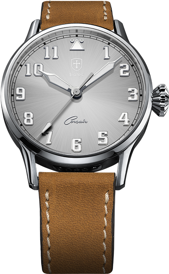 Biatec Corsair Cs - Strap For Vintage Pilot Watch (595x875), Png Download