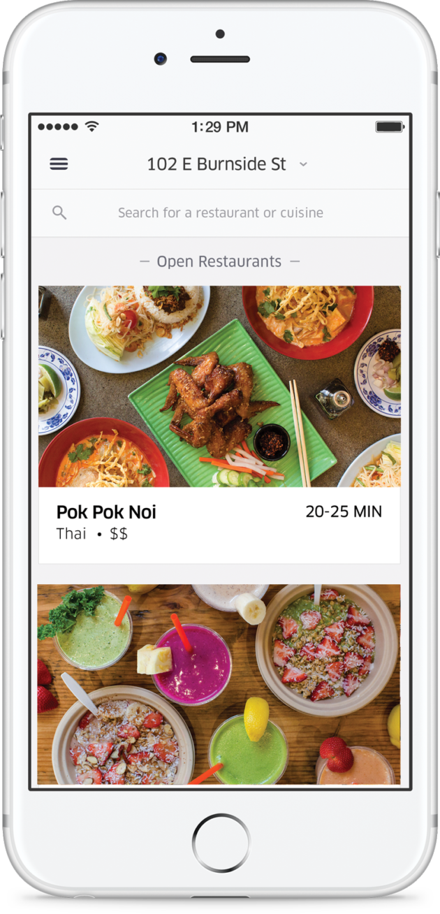 Ubereats Restaurant Service Live - Dish (630x1308), Png Download