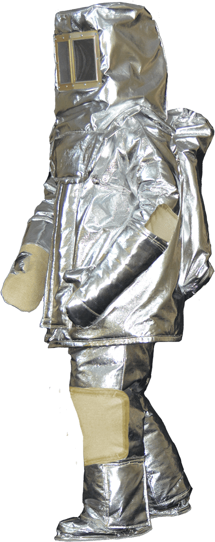 A Well-insulated Suit Designed For Kiln & Furnace Maintenance - Leather Jacket (464x1108), Png Download