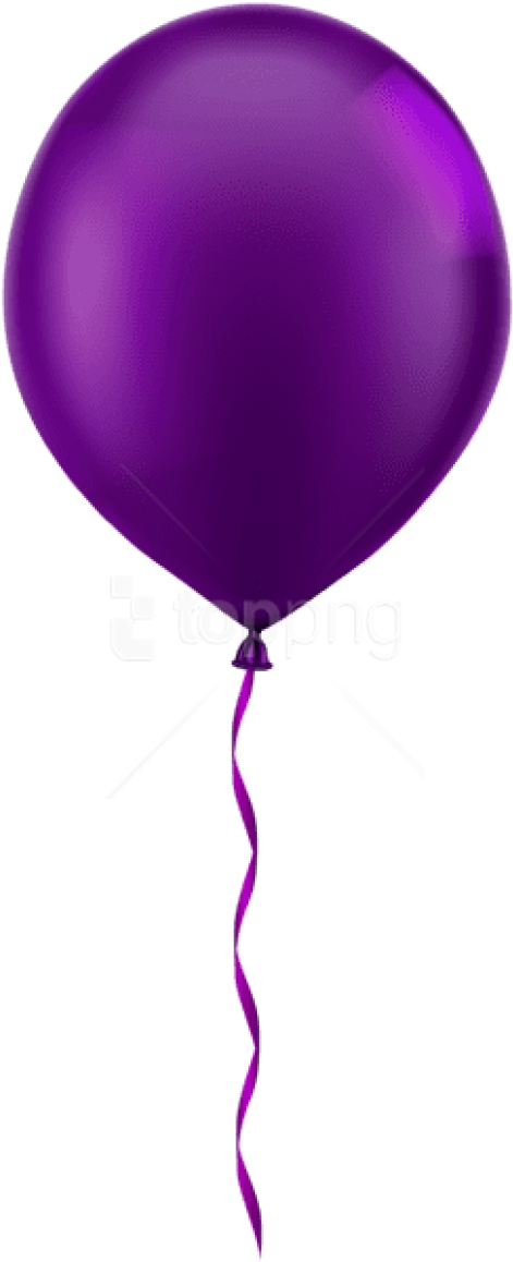 Free Png Download Single Purple Balloon Png Images - Transparent Background Balloons Png (480x1162), Png Download