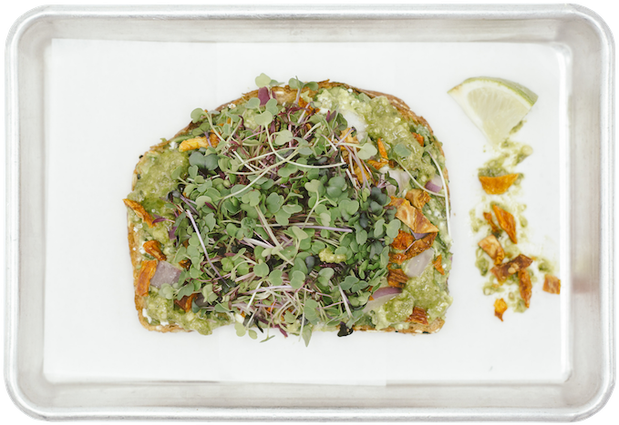 Basil Pesto, Feta Cheese, Avocado, Sun-dried Tomato, - Side Dish (933x647), Png Download