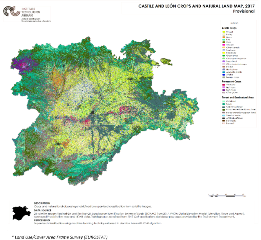 Detailed Crop Maps - Castilla Y Leon (899x839), Png Download