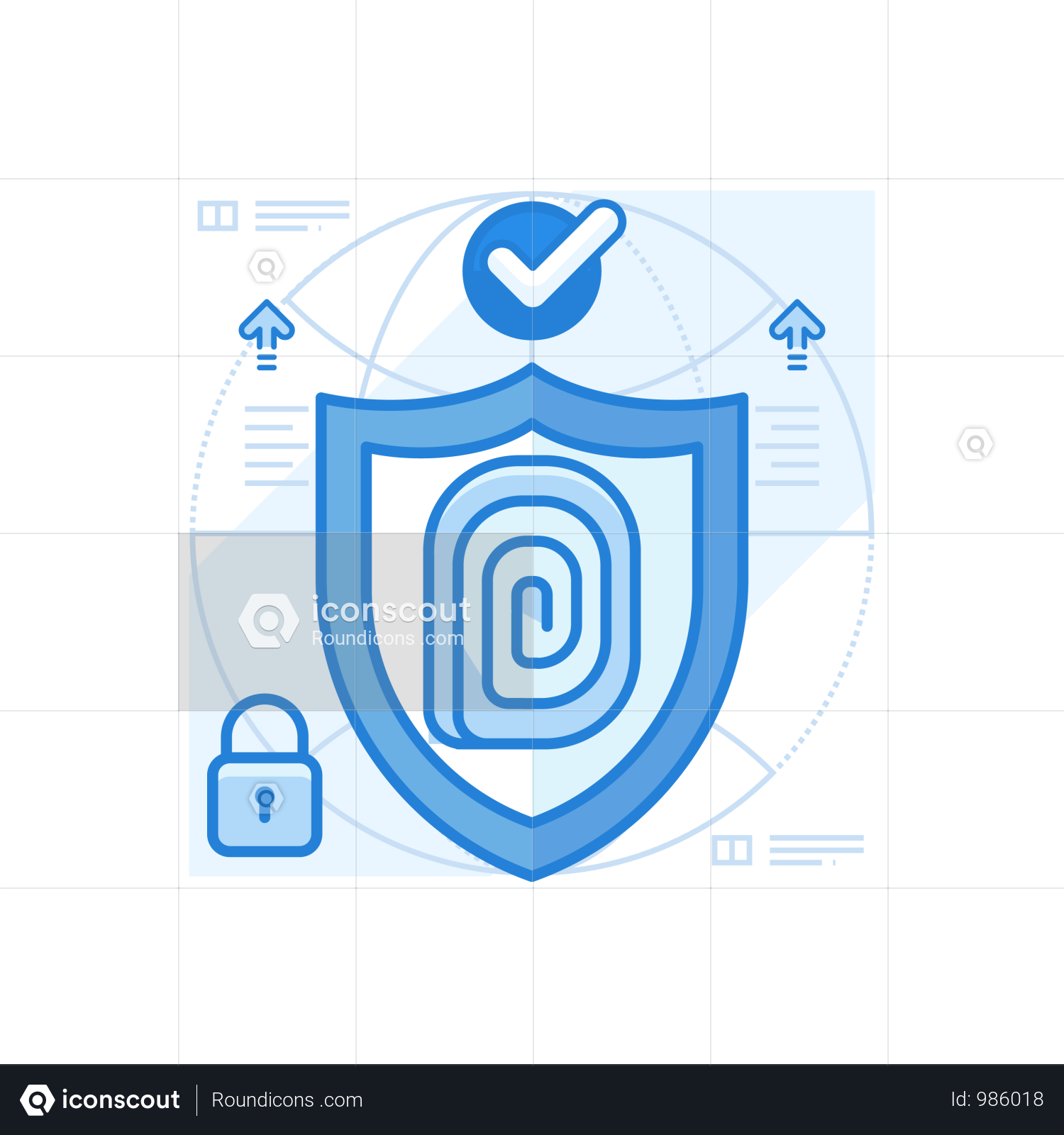 Fingerprint Illustration - Emblem (1500x1600), Png Download