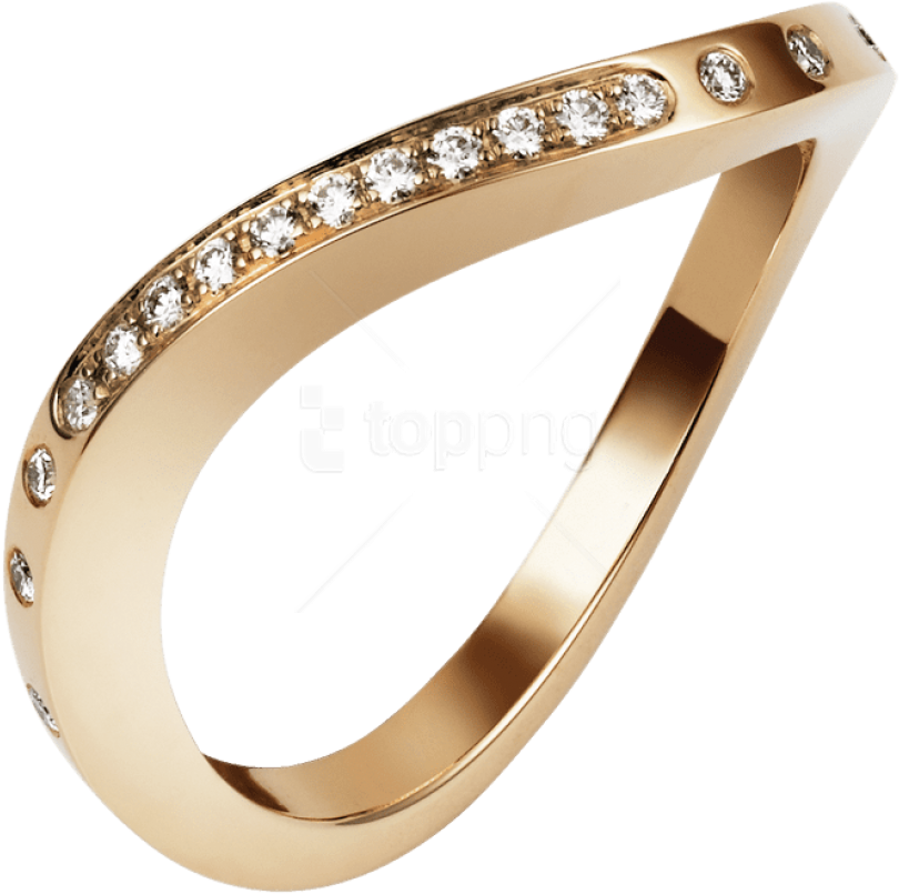Free Png Golden Ring With Diamonds Png Images Transparent - Ring (850x841), Png Download