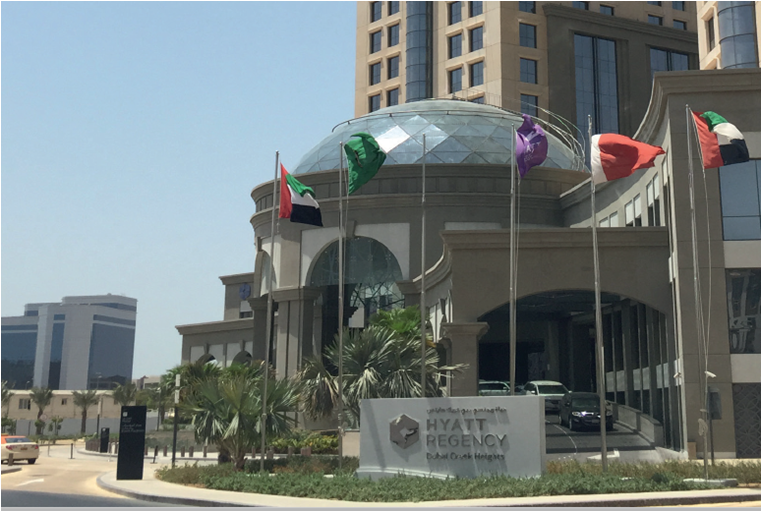 Hyatt Regency Dubai - Commercial Building (1020x510), Png Download