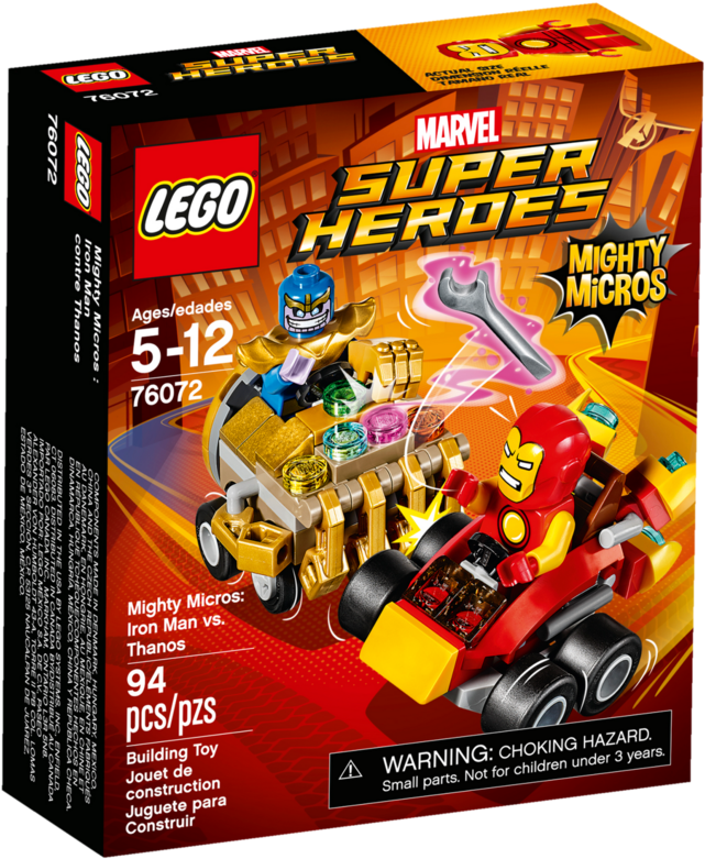 Iron Man Vs Thanos Mighty Micros (1200x900), Png Download