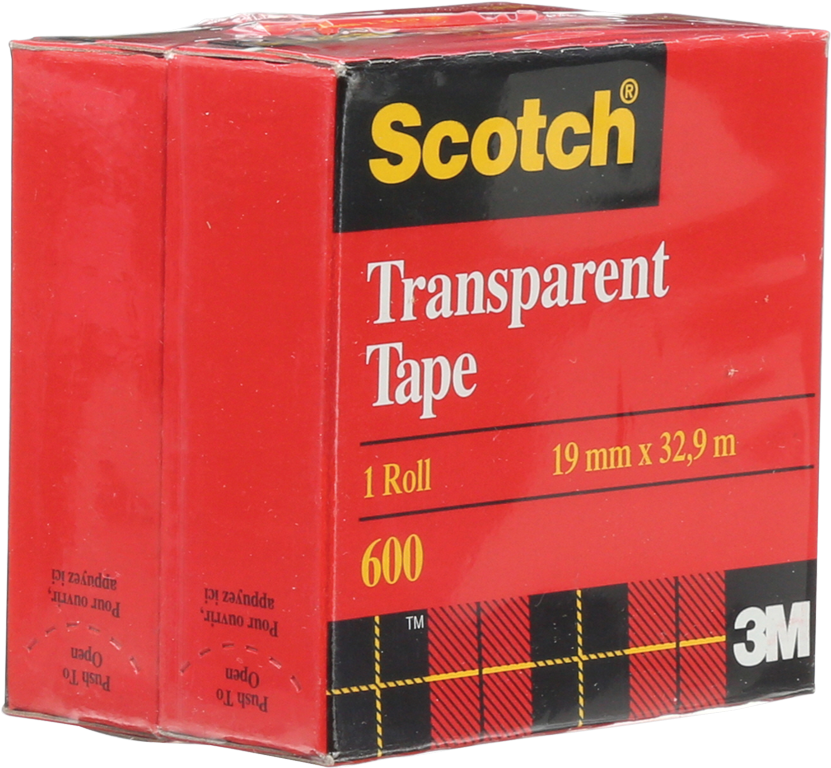 3m 600 Transparent Scotch Tape - Box (850x850), Png Download