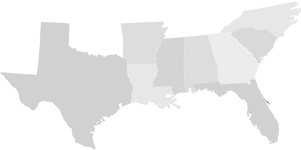 Southern-states - Hard White Winter Wheat Map (965x608), Png Download