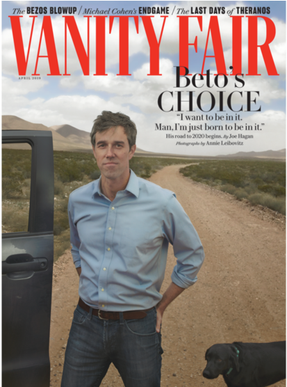 Beto O'rourke Appears On Vanity Fair Cover For Possible - Beto O Rourke Vanity Fair (986x555), Png Download