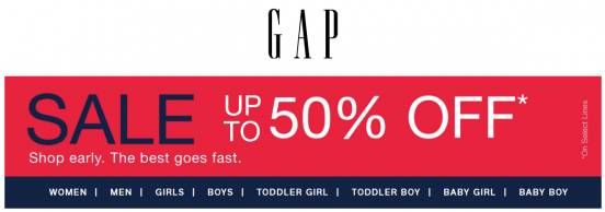 Wow Sale Up To 50% - Gap Inc. (551x752), Png Download