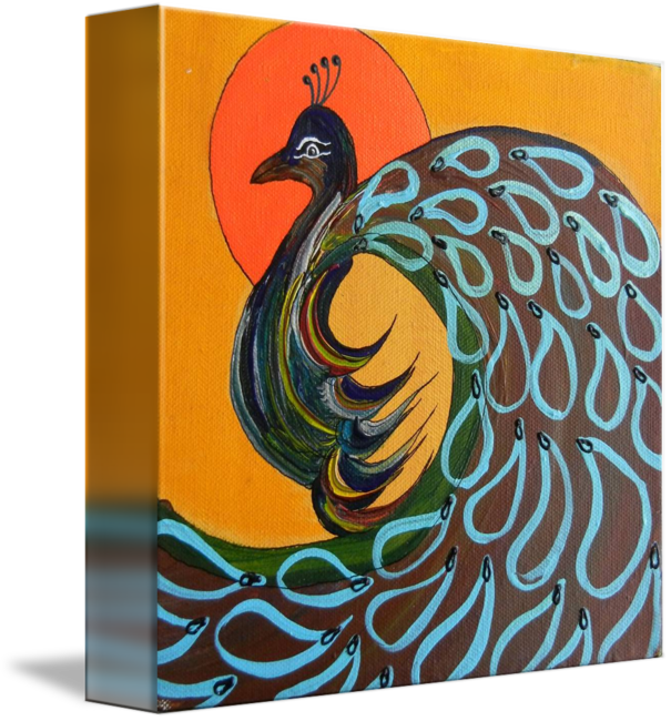 Peacock X By Kruti Shah @imagekind - Turkey (605x650), Png Download