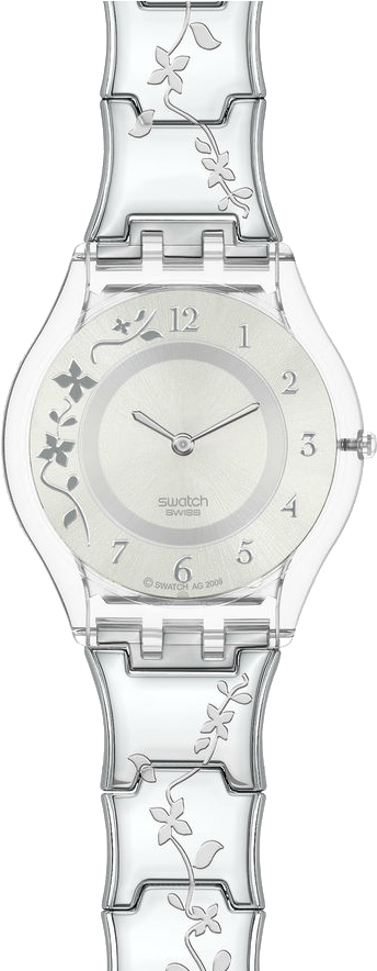 Climber Flowery Sfk Gem Transparent Background - Swatch Skin Classic Climber Flowery Ladies Watch (790x883), Png Download