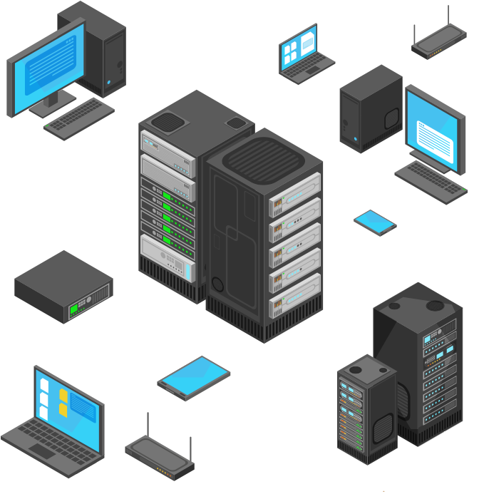 Network - Isometric Network (800x800), Png Download