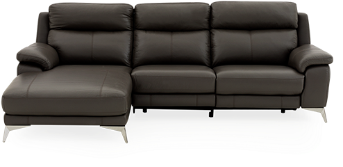 Image For Grey Reclining And Motorized Sectional Sofa - Studio Couch (519x804), Png Download
