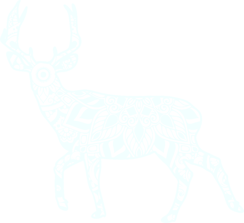 #deer #geometric #silhouette #ftestickers - Reindeer (1024x938), Png Download