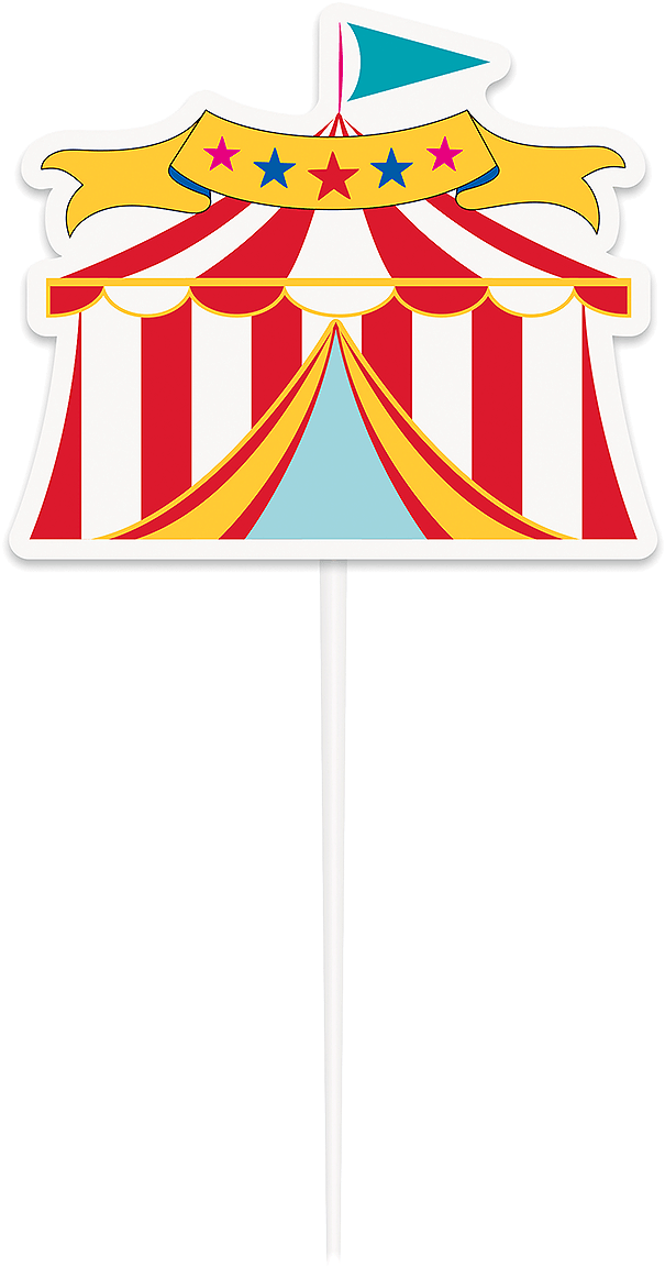 Circus Carnival Cake Topper - Circus (1400x1400), Png Download