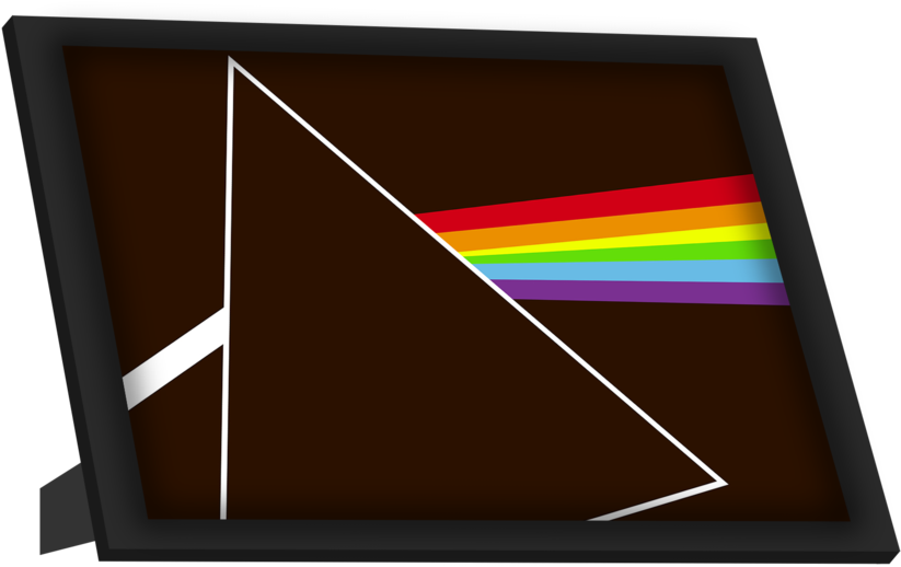 Framed Art, Dark Side Of The Moon Brown Framed Art, - Flat Panel Display (1024x724), Png Download