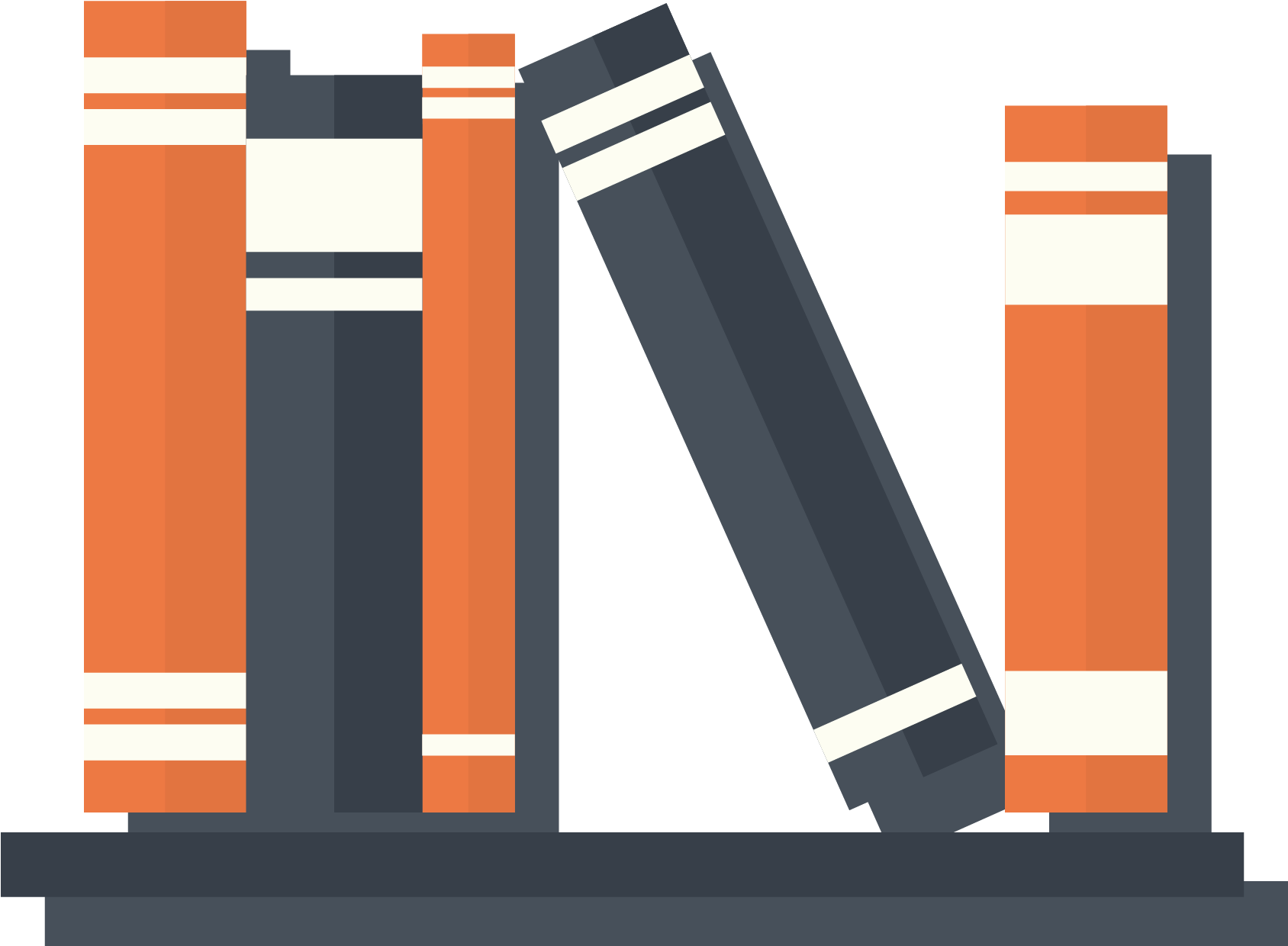 Vector Black And White Bookcase Books On A Transprent Png Bookshelf Illustration Full Size Png Download Seekpng