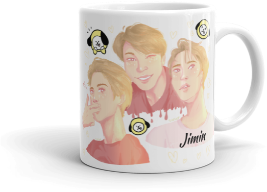 Park Jimin Bts Bangtan Boys Chimi K-pop Coffee Mug - Coffee Cup (600x600), Png Download