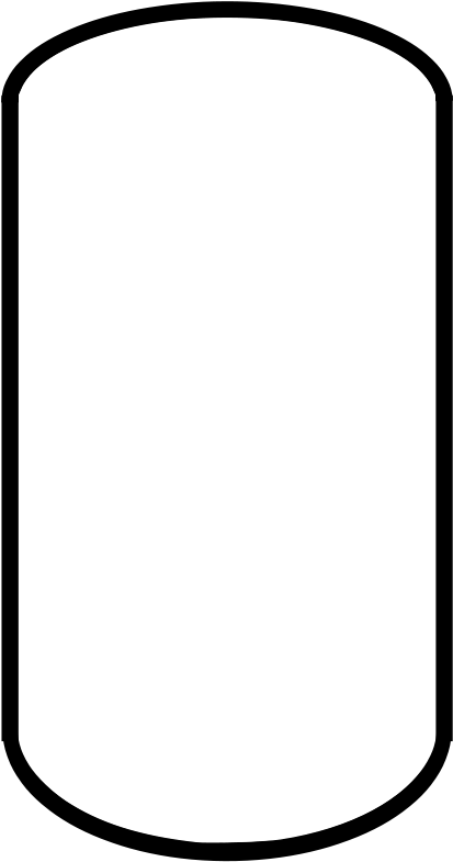 Jpg Black And White Library File Pressurized Vessel - Vertical Vessel Symbol (1024x1024), Png Download