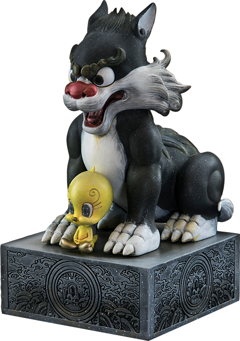 Soap Studio Sylvester And Tweety Statue - Figurine (480x683), Png Download