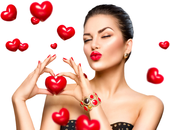 Sexy Girl Png - Valentine's Day Eyelashes (658x468), Png Download