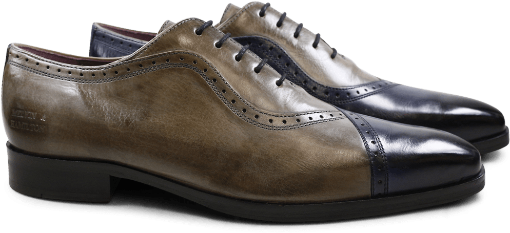 Oxford Shoes Lance 16 Navy Smoke Morning Grey - Leather (1024x1024), Png Download