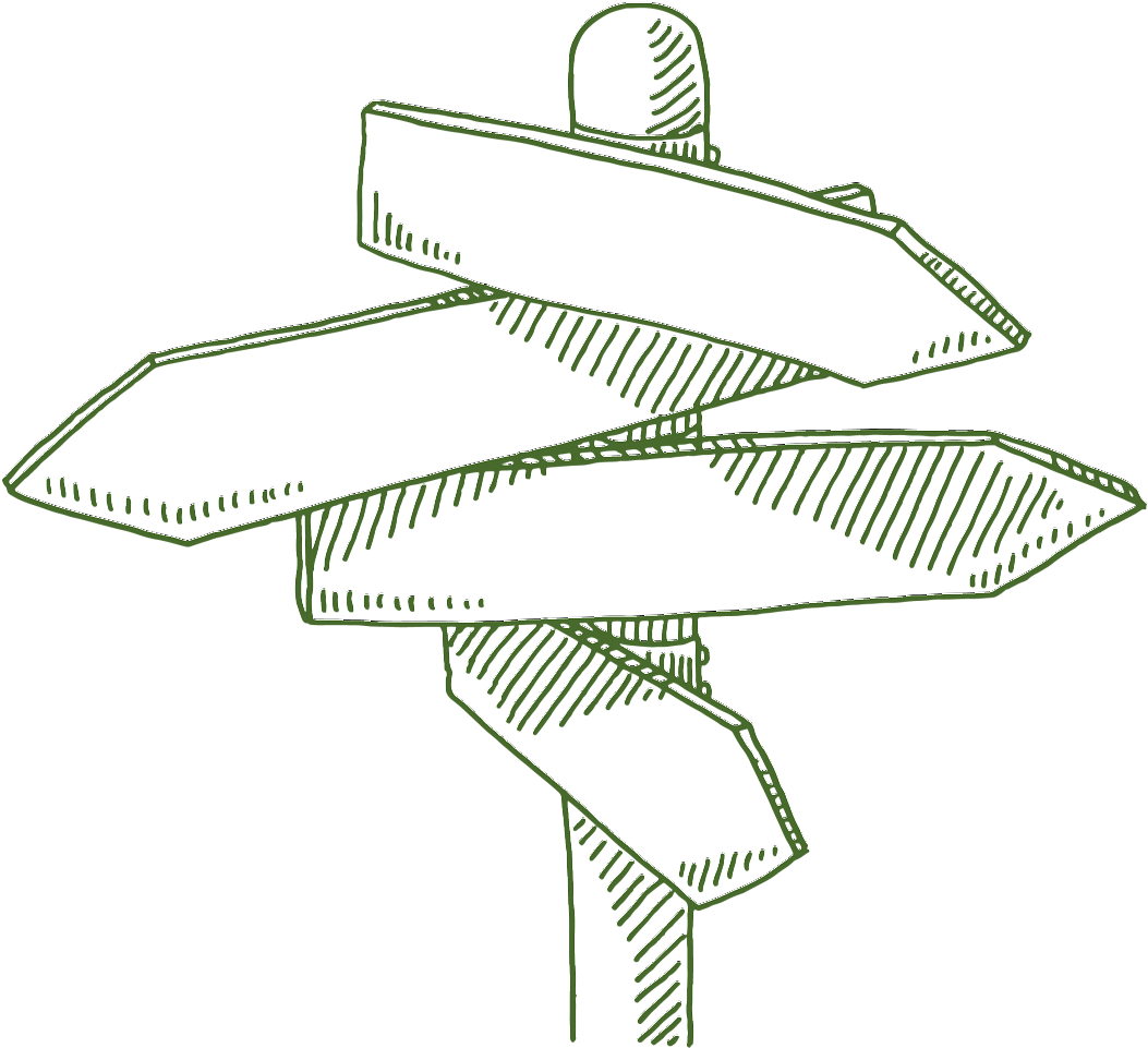 First European Ms Treatment Guideline - Direction Signs Drawing (1200x1066), Png Download