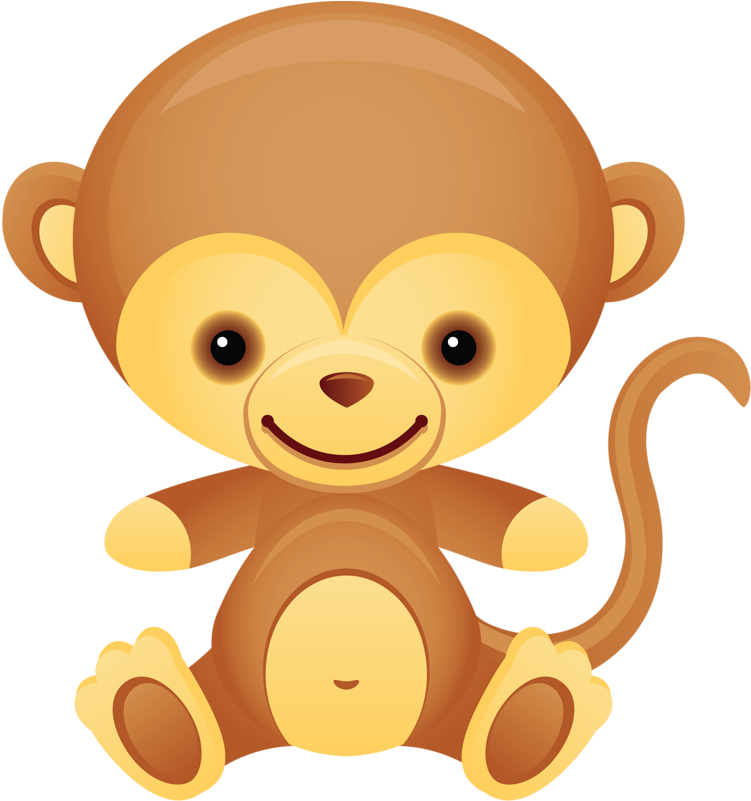 ○‿✿⁀monkeys‿✿⁀○ Little Monkeys, Jungle Animals, Animals - Butterfly Baby Shower Boy (757x800), Png Download