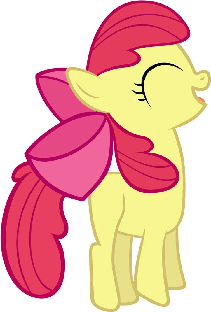 Apple Bloom, Happy, Jumping, Open Mouth, Safe, Simple - Mlp Bloom Jumps (740x1080), Png Download