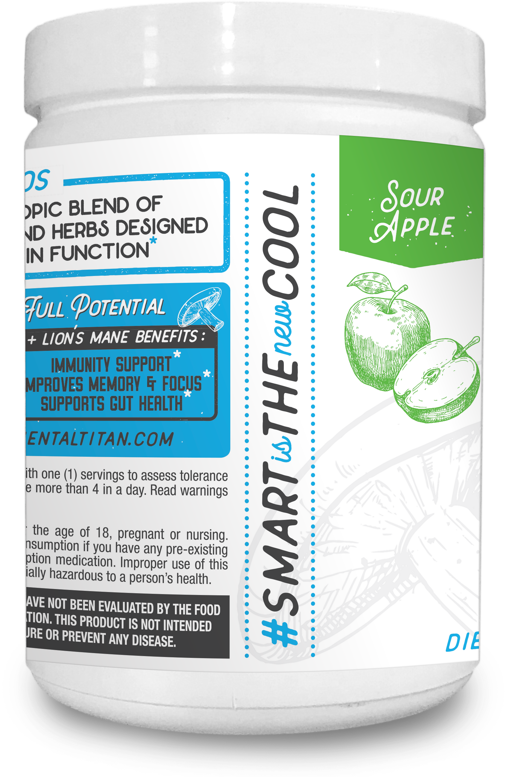 Supp Bottle Sour Apple Side - Medicine (2044x2726), Png Download