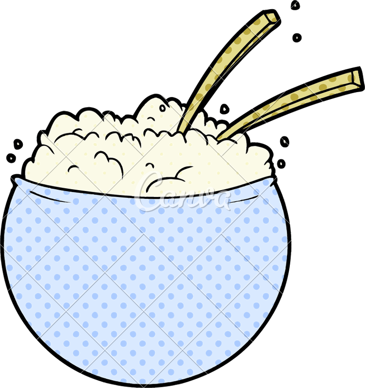 Bowl Of Icons By Canva - Cartoon Bowl Of Rice (752x800), Png Download