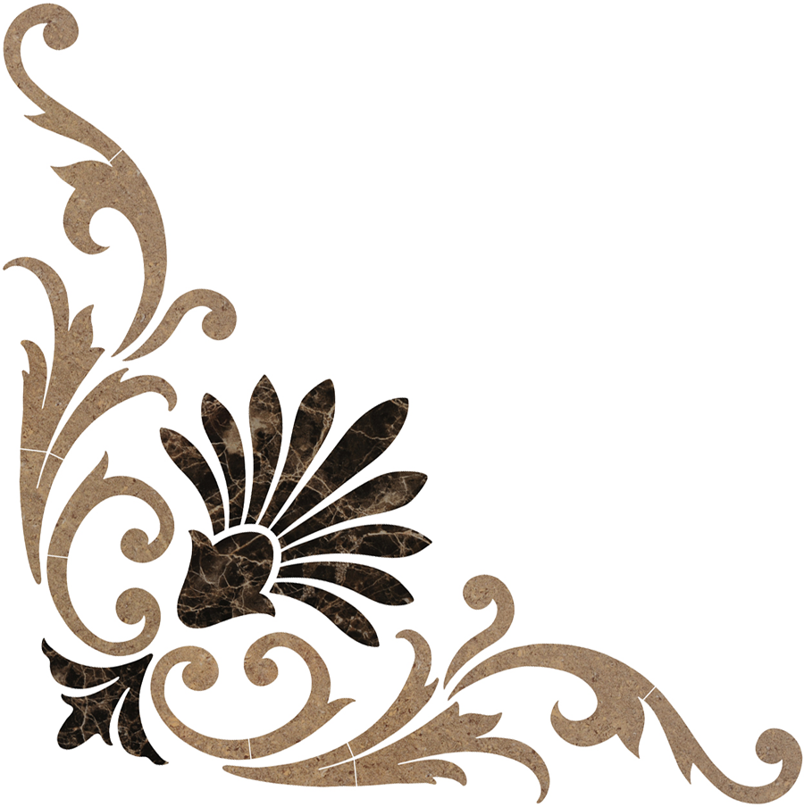 Baroque Corner Scroll - Scroll Corners (900x904), Png Download