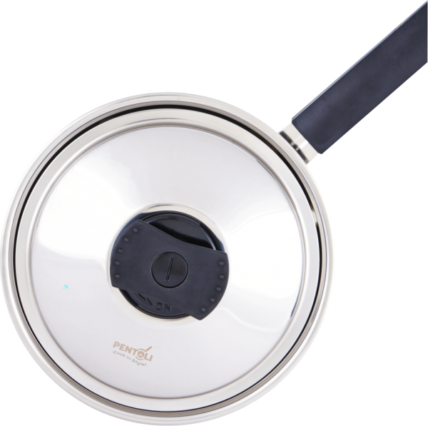 Pentoli Multiply Stainless Steel 18cm Sauce Pot With - Frying Pan (600x597), Png Download