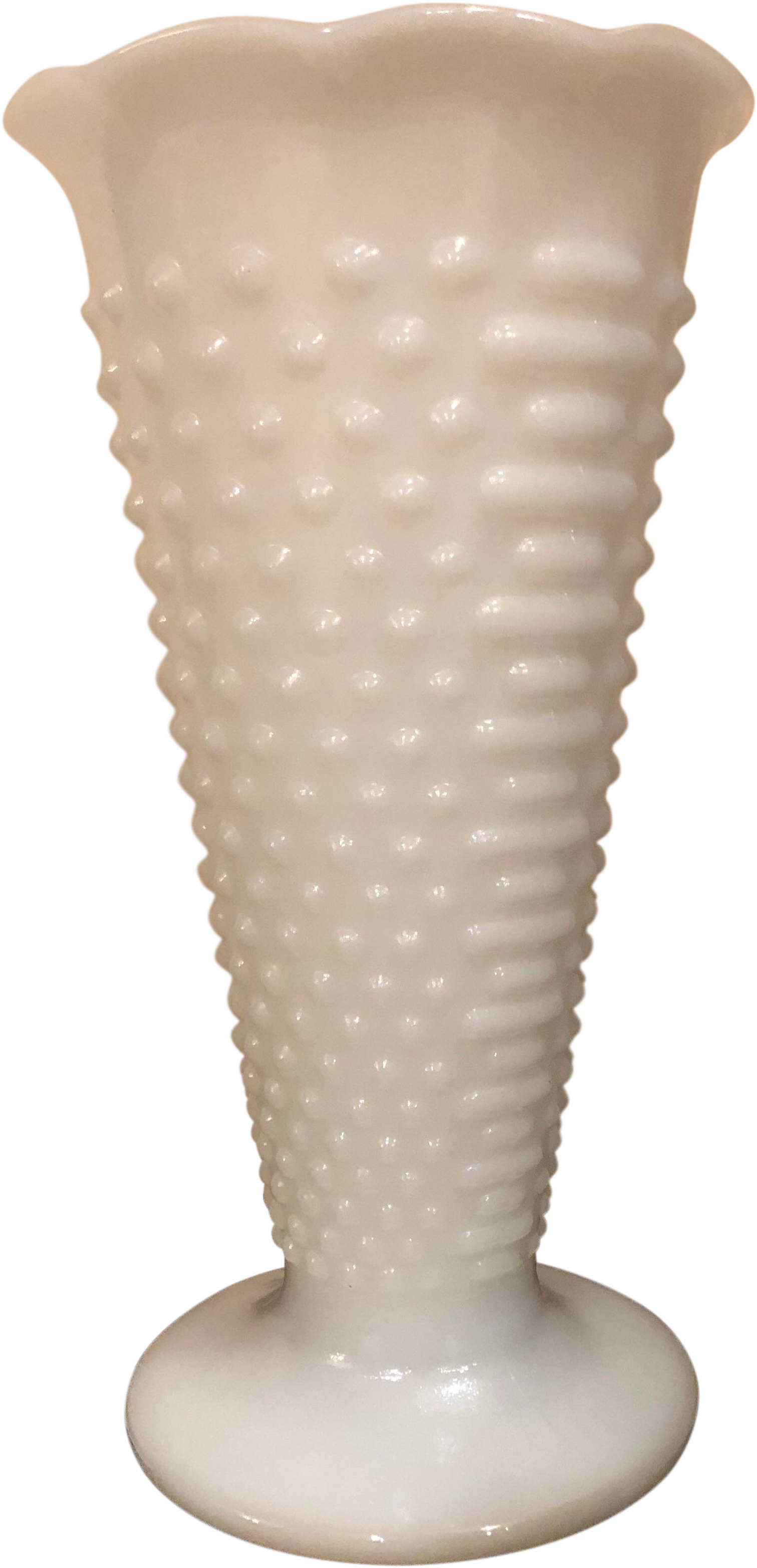 Vintage Mid Century Hobnail Milk Glass Vase On Chairish - Vase (1678x3474), Png Download