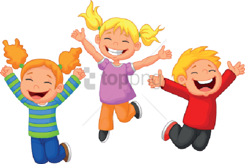 Free Png Download Children Dancing Clipart Png Png - Happy Kids Cartoon (850x571), Png Download
