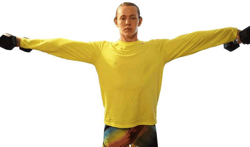 Db Straight Arm Lift Side - Player (800x469), Png Download