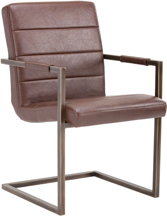 Details - Eetkamerstoel Industrieel Leer Zwart (1000x800), Png Download