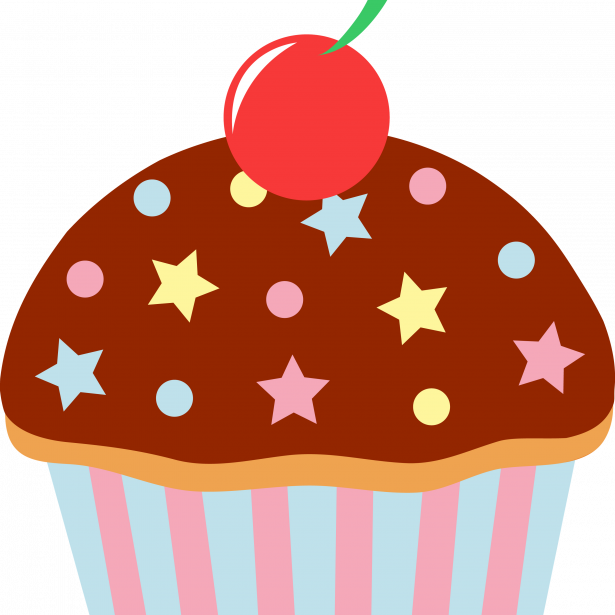 Medium Size Of Cartoon Cupcake Pictures Free Images - Cartoon Cakes And Sweets (615x615), Png Download
