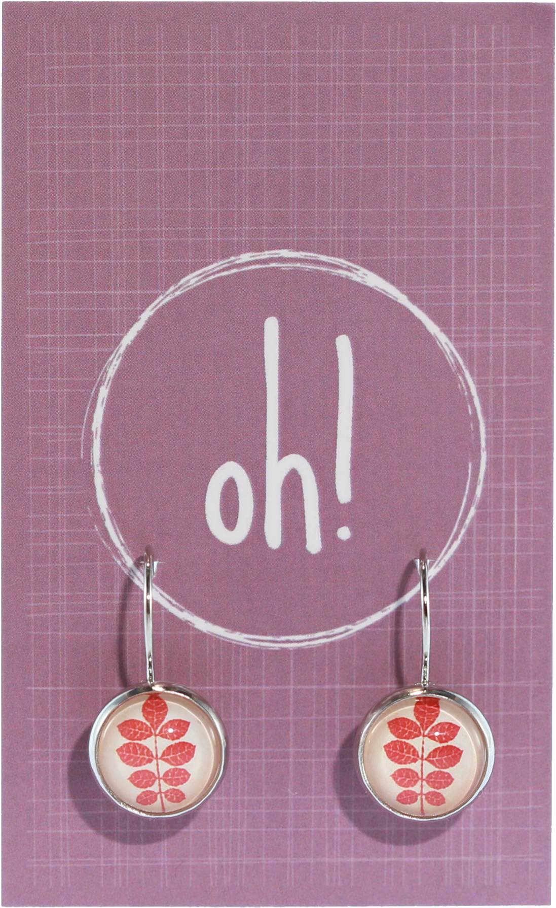 Red Leaf Earrings - Earring (2048x2048), Png Download