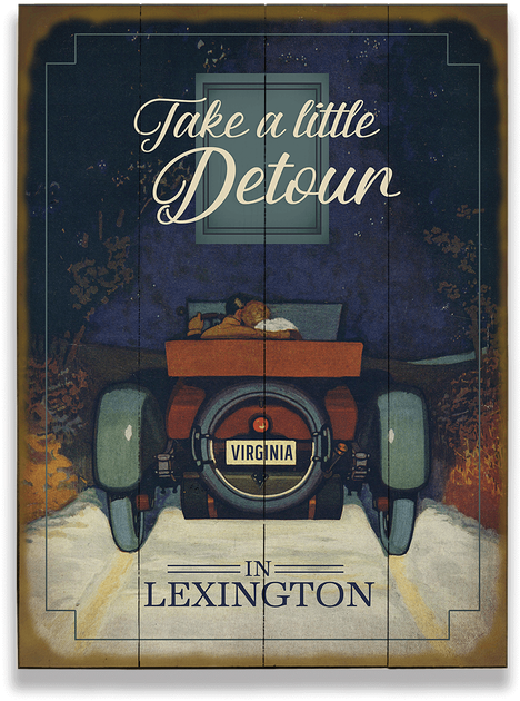 View Zoom Take A Little Detour Vintage Sign - Poster (730x730), Png Download